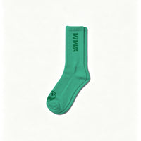 VIVVA Logo Ribbed Crew Socks - Mint Green